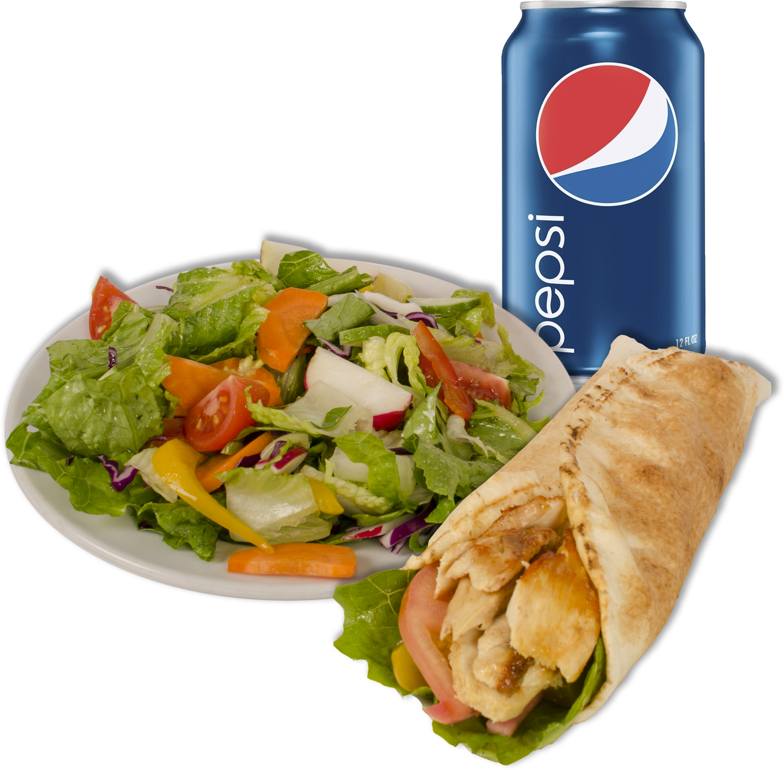 Shawarma chicken and beef mix trio